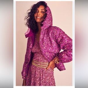 LoveShackFancy Modena Floral Puffer Jacket